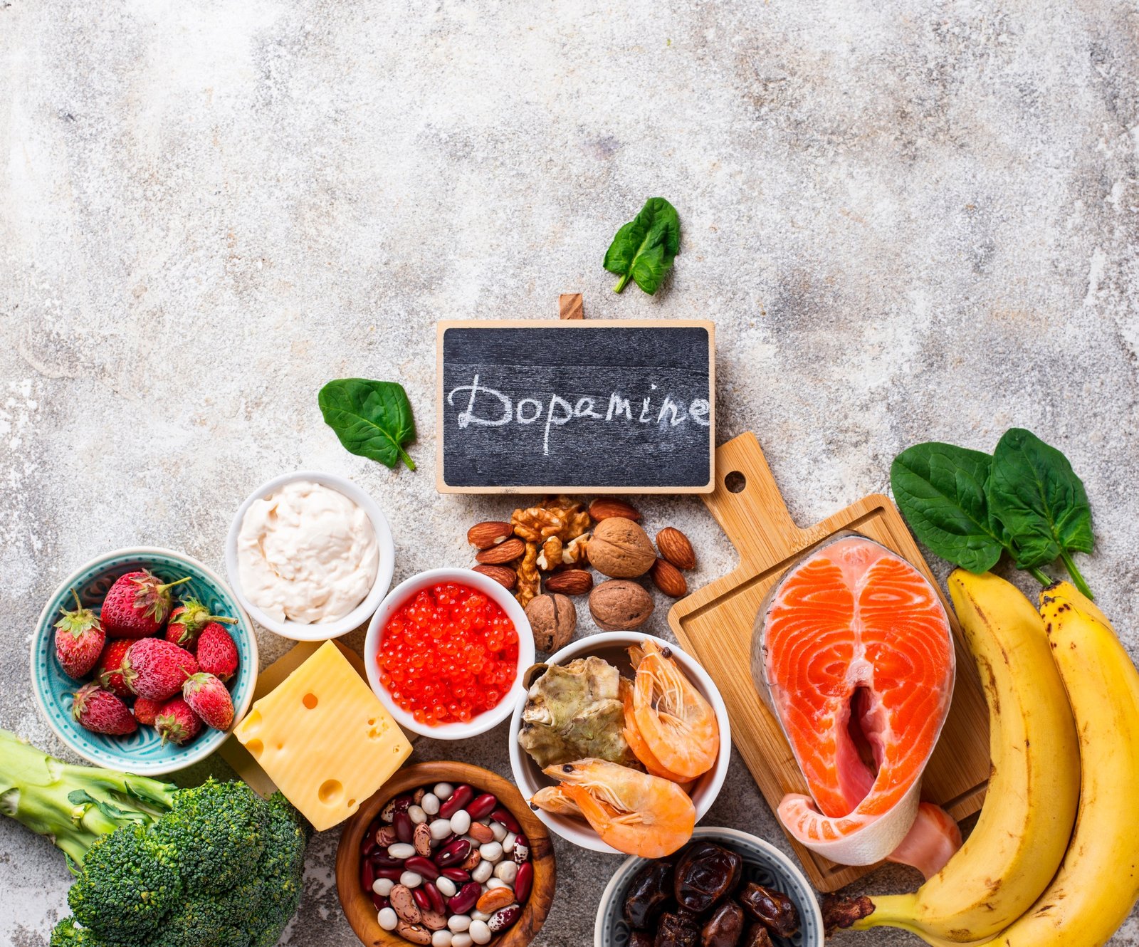 Products sources of hormone dopamine